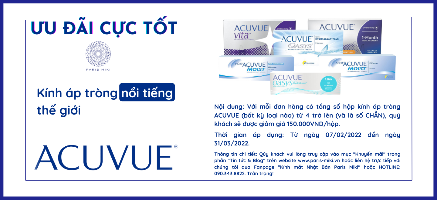 ƯU ĐÃI CỰC TỐT -  Kính áp tròng ACUVUE