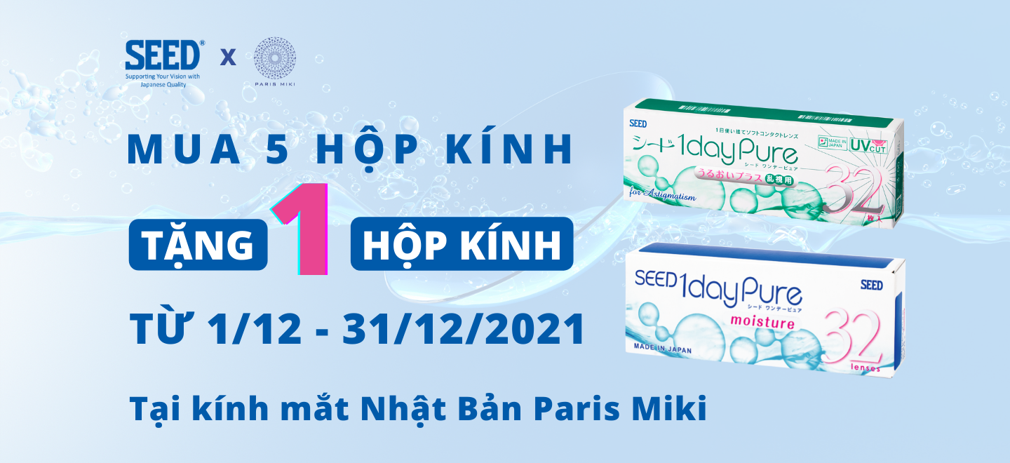 MUA 5 TẶNG 1 - Kính áp tròng SEED - Ưu đãi cực tốt cuối năm