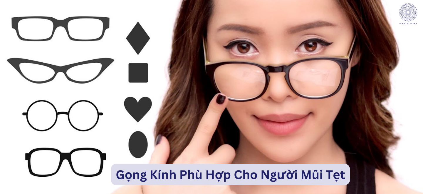 Gọng Kính Phù Hợp Cho Người Mũi Tẹt